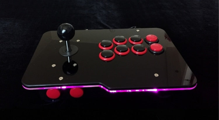 GLOWBOX - 1P ARCADE USB WIRED CONTROLLER WITH GLOWING LED PANEL