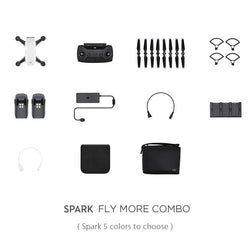 In Stock DJI Spark / Fly More Combo Mini Drone Pocket Selfie Drone WiFi FPV With 1080p HD Camera Spark and Remote Controller