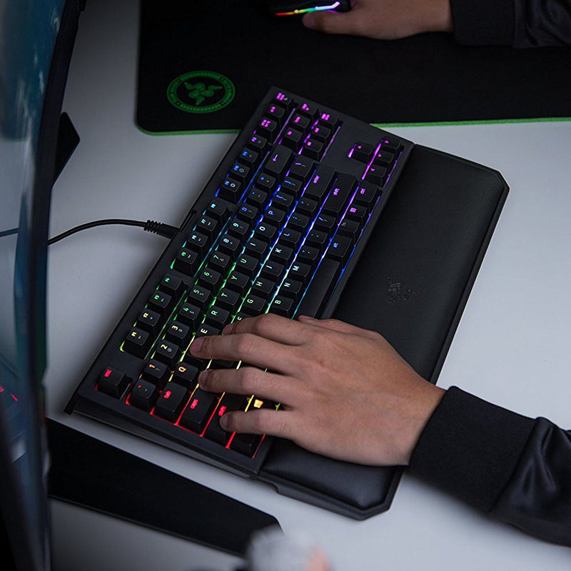 OriginalRazer BlackWidow Tournament Edition Chroma V2 Mechanical Gaming Keyboard RGB Tactile Clicky Razer Green Switches - Black