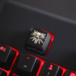 1pc zinc-plated aluminum alloy ZNAL903 key cap for The Witcher 3 Mechanical keyboard Stereoscopic relief keycap R4 Height