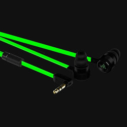 Original Razer Hammerhead V2 Earphones 3.5mm plug with Flat Style Cables 10mm Drivers Wired Earphone  Stereo Earphone