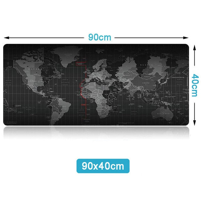 Old World Map Large Gaming Mouse Pad Lockedge Mouse Mat Keyboard Pad Desk Mat Table Mat Gamer Mousepad for Laptop Notebook Lol