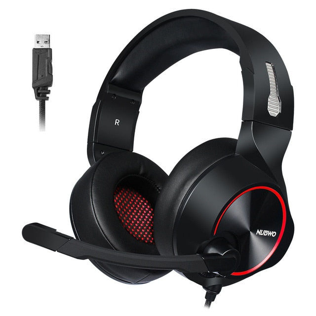 Gaming Headset 7.1 Sound Over-ear Headphone Earphone USB with Microphone Bass Stereo Laptop Computer Brand  NUBWO N11