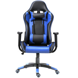 Samincom PU Leather Office Racing Chair W/ High-Back Headrest and Lumbar Support Gaming Chair