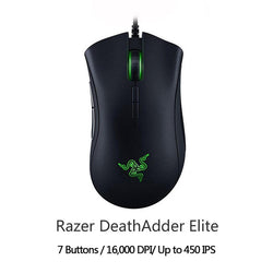 Razer DeathAdder Elite Gaming Mouse 16000 DPI Ergonomic Chroma Lighting Optimized 450 IPS 7 Buttons eSports Wired Mouse Gamer