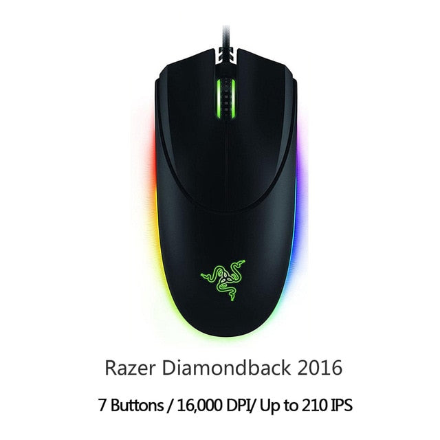 Razer DeathAdder Elite Gaming Mouse 16000 DPI Ergonomic Chroma Lighting Optimized 450 IPS 7 Buttons eSports Wired Mouse Gamer