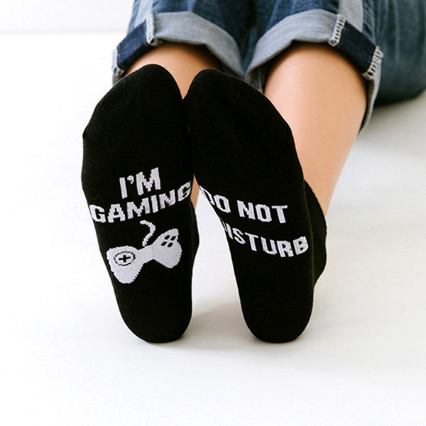 "DO NOT DISTURB I'M GAMING" Socks