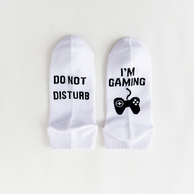 "DO NOT DISTURB I'M GAMING" Socks