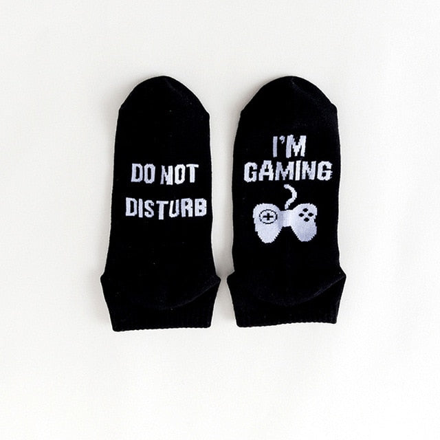 "DO NOT DISTURB I'M GAMING" Socks