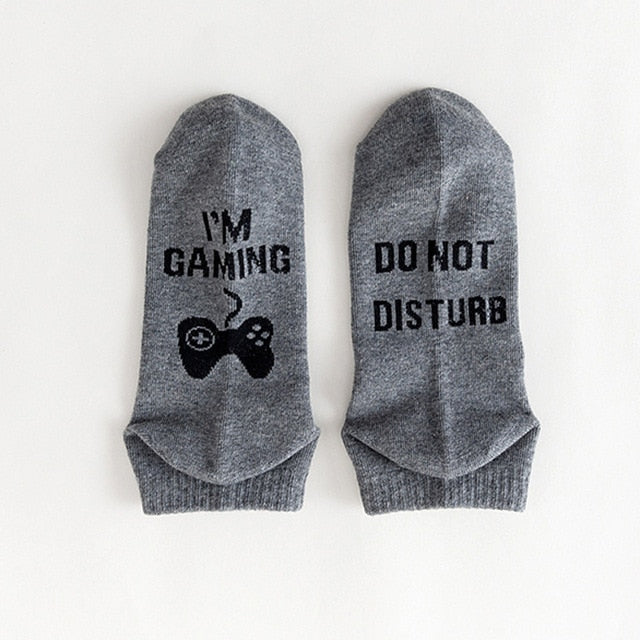 "DO NOT DISTURB I'M GAMING" Socks