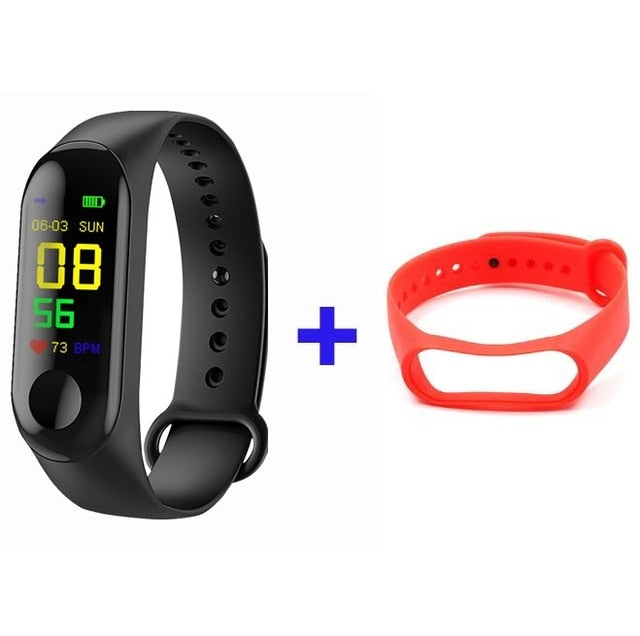 Fitness Bracelet Blood Pressure Outdoor IPS Screen Heart Rate Monitor Life Waterproof Smart M3 Wristbands PK Mi Band 3