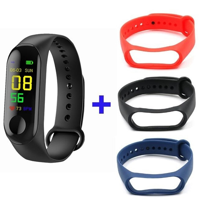 Fitness Bracelet Blood Pressure Outdoor IPS Screen Heart Rate Monitor Life Waterproof Smart M3 Wristbands PK Mi Band 3