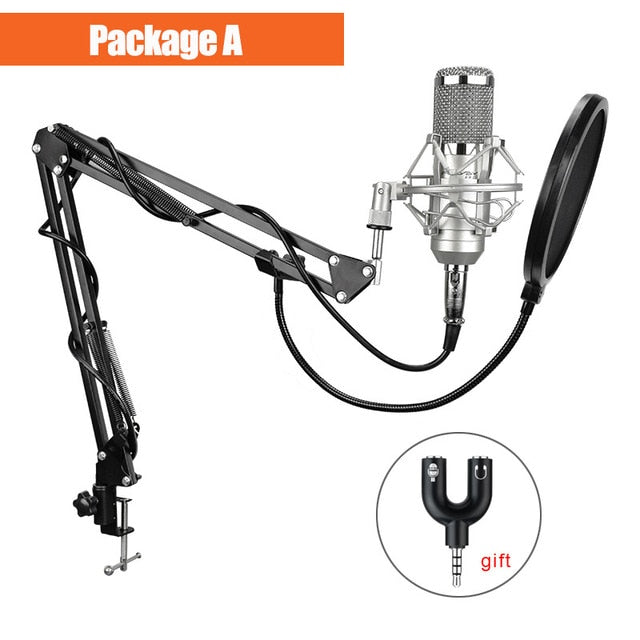 FELYBY bm 800 Professional Condenser Microphone for Computer Audio Studio Vocal Rrecording karaoke interview Mic Phantom Power